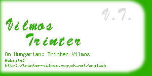 vilmos trinter business card